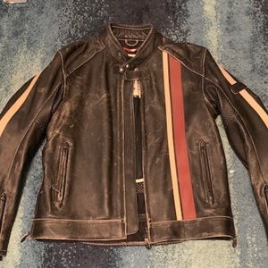 triumph raven leather jacket
